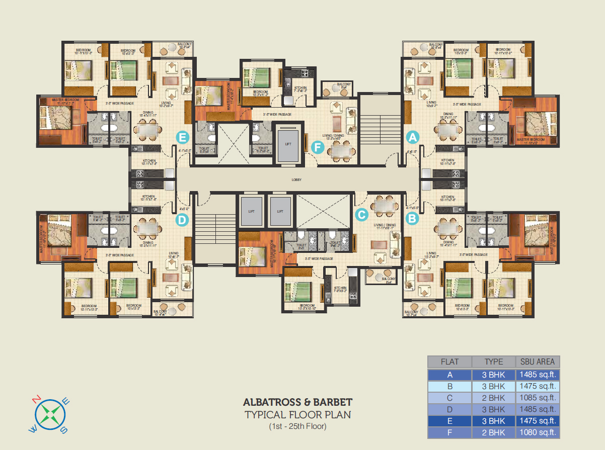 ideal aqua view ground floor plan