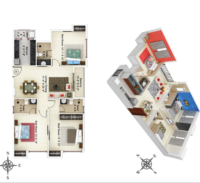 Ideal Paradiso Floor Plan Wing 006